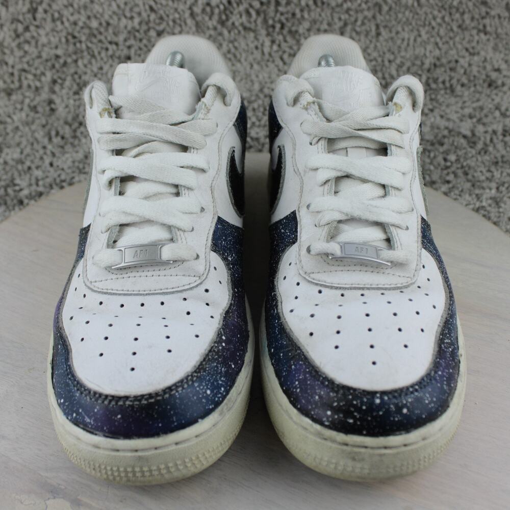 Nike Air Force 1 07 Low Custom Metallic Space Galaxy Sneakers Mens 9.5 - Picture 2 of 7